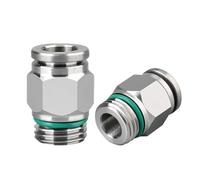 Raccord rapide pneumatique en acier inoxydable 304 filetage G M5 M6 1/8" 1/4" 3/8" 1/2" filetage extérieur connecteur de tuyau eau gaz(PC8-G03,200 PCS)