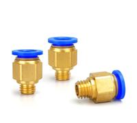 Raccord rapide pneumatique for tuyau en PU, filetage métrique M, 4 mm ou 6 mm, PC6-M8 x 1,5, M10 x 1,25, M10 x 1,5, M12 x 1, M12 x 1,25, M12 x 1,5, M12 x 1,75, M14 x 1,5(PC6-M12X1.75)