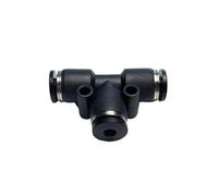 Raccord rapide pneumatique PE PET for tuyau d'air PU 5/32 1/4 5/16 3/8 1/2 pouce Connecteur de tuyau d'air PU Té à angle droit Connecteur à 3 voies(PE-1l4)