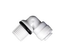 Raccord rapide POM for tube OD 6,35 mm x coude mâle 90° BSP 1/4" for aquarium, filtre à eau RO, système d'osmose inverse