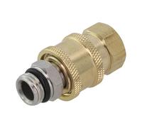 Raccord rapide pour pot de mousse 1/4 - Adaptateur haute pression en acier inoxydable - Verrou à bille pour pistolet à eau - Installation de bouteilles en mousse PA