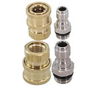 Raccord rapide pour pot de mousse 1/4 - Adaptateur haute pression - Verrou à bille en acier pour modification de pistolet à eau - Installation de bouteilles en mousse PA