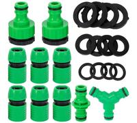 Raccord Rapide pour Tuyau de Jardin en Plastique Abs, 2 Pouces | Système Irrigation, Connecteur Eau Standard, Assemblage Rapide, pour Tuyau Jardin et Buses, Vert