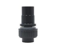 Raccord Rapide Traversée UPVC For Irrigation Jardin | Tailles 25-50mm for configurations hydroponiques et d'arrosage.(DARK GRAY,40MM DN32)