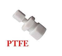 Raccord réducteur 2 3 4 6 8 10 12-24 mm 1/16" 1/8" 1/4" 3/8" 1/2" 3/4" 1" pouce OD Tube Raccord union à compression Connecteur coupleur PTFE(1l8 To 1l2 Inch)