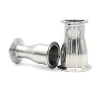 Raccord réducteur concentrique à trois colliers en acier inoxydable SUS304 2" x 1,5" - Raccord de tuyau sanitaire durable for l'alimentation et les boissons(1 pcs)