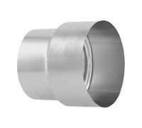 Raccord réducteur de conduit en acier inoxydable pour conduit de cheminée et poêle, convient pour une utilisation avec ciment haute température (Ø80 mm/Ø70 mm)