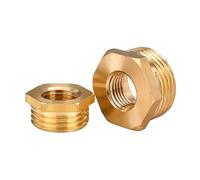 Raccord réducteur de douille hexagonale fileté femelle vers mâle en laiton 1/8, 1/4, 3/8, 1/2, 20 pièces, raccord de tuyau en cuivre, adaptateur, coupleur, F 03 vers M 04