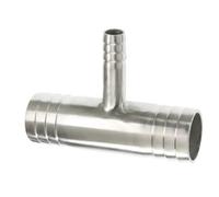 Raccord réducteur de tuyau cannelé en T, 3 voies, en acier inoxydable 304, raccord de coupleur(38-12-38mm)