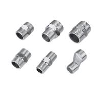Raccord réducteur en acier inoxydable 1/4", 3/8", 1/2", 3/4", 1", filetage mâle, adaptateur rapide, connecteur for air, huile, gaz(4,1 PCS_BSP)