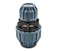 Raccord réducteur en polypropylène pour tuyau PE 25mm x 20mm - raccord à compression pour eau potable, 16 bar, cert. DVGW/KIWA/WRAS