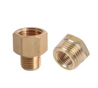 Raccord Reducteur Laiton Raccord à mamelon hexagonal for tuyau en laiton, adaptateur coupleur rapide, jauge de pression, Conversion, Joint cuivre, 5 pièces(Color F to M,A G1l8 BSP)