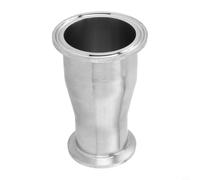 Raccord réducteur sanitaire SS304 de 5,1 cm à 0,12,7 cm, adaptateur de tuyau concentrique à trois colliers pour applications alimentaires, pharmaceutiques et industrielles des boissons,