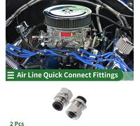 Raccord š€ Air Push to Connect 5/16" Male Coupleur Adaptateur Droit Plastique MšŠtal 12.7mm / 1/4"BSPT 2 Piššces Noir Ton Argent