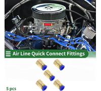 Raccord š€ Air š€ Encliquetage 5/16" Filetage Femelle Raccord Rapide Pour Tuyau š€ Air Plastique MšŠtal 1/4"BSPT 5 Pcs Bleu Ton Or