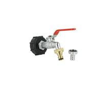 Raccord S60X6 - Laiton Chromé - 15 mm - Nez de Robinet 20x27 mm - Usage Eau - Arrosage de Jardin