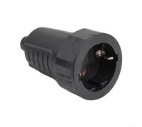 Raccord Schuko en caoutchouc étanche IP44 16 A 250 V (A) | Certifié IP44, résistant aux éclaboussures et à la poussière, idéal pour l'extérieur, les environnements humides