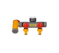 Hozelock 2250 0000 FLOWMAX ™ Distributeur d'eau 2 voies Ø 12 à 15 mm (1/2\ ) avec vanne de régulation