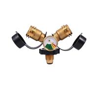 Raccord Séparateur de Propane,Diviseur à Gaz avec Robinet d'Arrêt Double Entrée - Construction Robuste et Précise Accessoires Réchauds Camping Cuisson Extérieure Pratique
