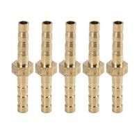 Raccord SOURCING MAP 3mm Diamètre intérieur 4mm Diamètre extérieur Laiton Connecteur rallonge Raccord de tuyau cannelé droit 5Pcs