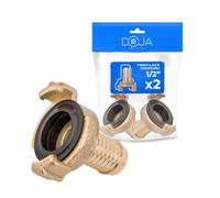 Raccord Système Geka Laiton DOJA Barcelona - Pack 2-1/2" - Compatible GEKA, Connexion Sûre et Simple à Utiliser, Raccord Rapide Laiton, Tuyau d’Arrosage Jardin, Embout Fileté Résistant