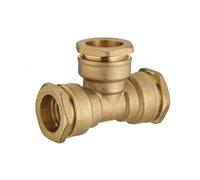Raccord TE à compression laiton D.20 pour tube en polyéthylène