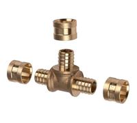 Raccord té égal PER à glissement Pb Tub - Diamètre 12 mm