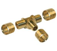 Raccord Té inégal à glissement laiton D.20 pour tube en per