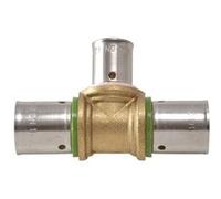 Raccord Té inégal à sertir laiton D.16 pour tube en per G