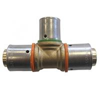 Raccord Té inégal à sertir laiton D.20 pour tube en per