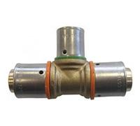 Raccord Té inégal à sertir laiton D.20 pour tube en per G