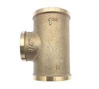 Raccord Té réduit à visser femelle en laiton Ø 1" x 3/4" x 1" - à l'unité