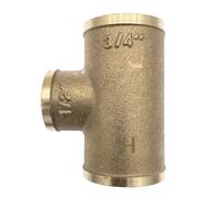 Raccord Té réduit à visser femelle en laiton Ø 3/4" x 1/2" x 3/4" - lot de 5