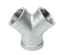 Raccord Té Y 3 Voies Inox 304, Fileté
