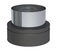 Raccord TEC-DW-NOIR / TEC-EW-CLASSIC lisse - double paroi - Tecnovis TEC-DW-NOIR 150 mm