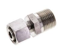 Raccord tournant droit en acier inoxydable 12L & 1/2'' NPT avec filetage mâle 315 bar reglable ISO 8434-1