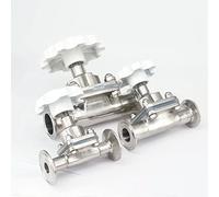 Raccord tube OD 12,7/15/19/25/32/38/45/51 mm virole en acier inoxydable 316 O.D 25/34/50,5/64 mm vanne à membrane sanitaire à trois colliers (38 x 50,5 mm)