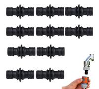 Raccord Tuyau d'arrosage,10pc Pièces raccord Tuyau arrosage, 5 * 3.3 * 3.3cm Double Fiche Pièce De Raccordement pour Une Connexion Sûre des Tuyaux.