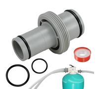 Raccord Tuyau Piscine 38mm 32mm pour Intex Bestway Coleman, Accessoires de Connecteur de Tuyau de Piscine (Raccord Droit, 38mm en 32mm)