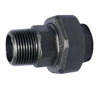 Raccord Union à Portée Conique Mâle-Femelle en Fonte Malléable à Cœur Noir - 1''1/2