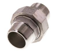 Raccord union droit R1 1/4'' Acier inoxydable Joint plat PTFE 16bar (224.8psi)