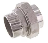 Raccord union droit R2'' mâle x 60.3mm extrémité à souder en acier inoxydable joint conique 16bar (224.8psi)