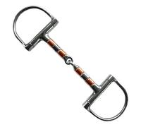 Raccord unique - Embout en D pour cheval - En acier inoxydable - Embout de bouche en cuivre - Embouts de snaffle - Embout de cheval articulé - Embout professionnel pour