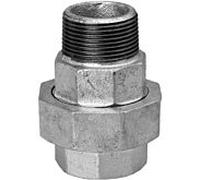 Raccord vissé Hermann Schmidt Temperguss DN 20, joint plat 3/4", filetage intérieur/filetage extérieur, zingué