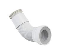 Raccord WC Blanc Blanc Longueur de 280 à 550 mm Flexible Diamètre de raccordement 80/110 × 100/120 mm