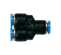 Raccord Y « Série bleue » pour tuyau extérieur Ø 16 mm, pression de travail max. 10 bar, plastique/laiton nickelé