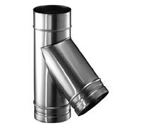 Raccordement conduit de fumée 45° - simple paroi - Schiedel PRIMA PLUS 130 mm