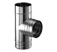 Raccordement conduit de fumée 90° avec douille - simple paroi - Schiedel PRIMA PLUS 120 mm