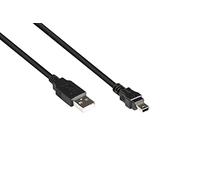 Raccordement connecteur de câble USB 2.0 A vers mini B 5 broches, noir, 0,3 m, de bonnes connexions