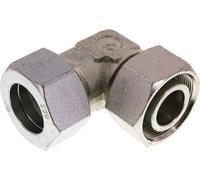 Raccordement coudé 38S en acier zingué avec raccord tournant 315 bar NBR réglable ISO 8434-1